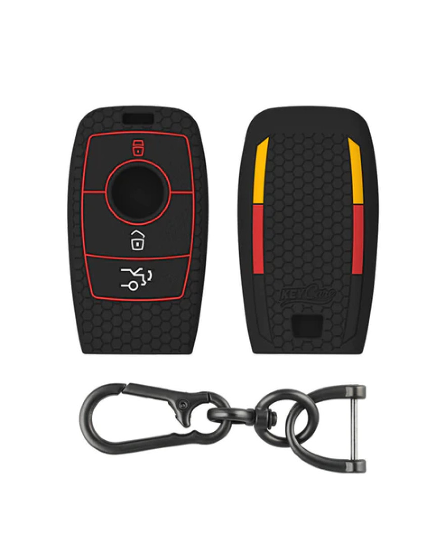 Keycare Silicon Key Cover KC70 fit for Mercedes Benz E-Class S Class A Class C Class G Class 2020 Onwards New Smart Key | Black